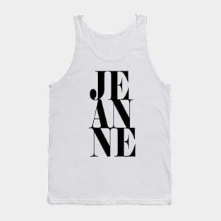 Jeanne Girls Name Bold Font Tank Top